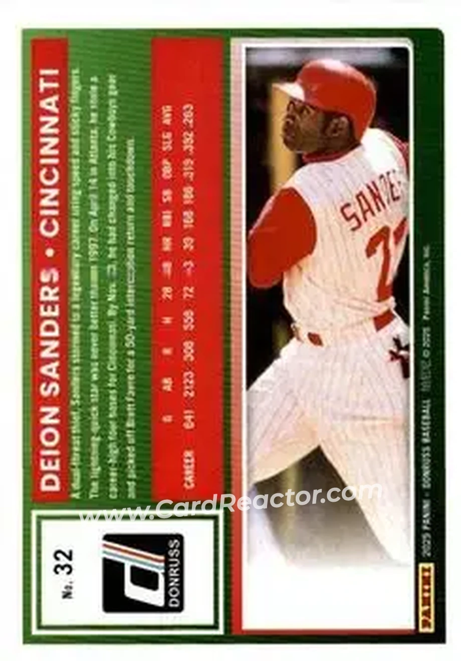 Back of Deion Sanders