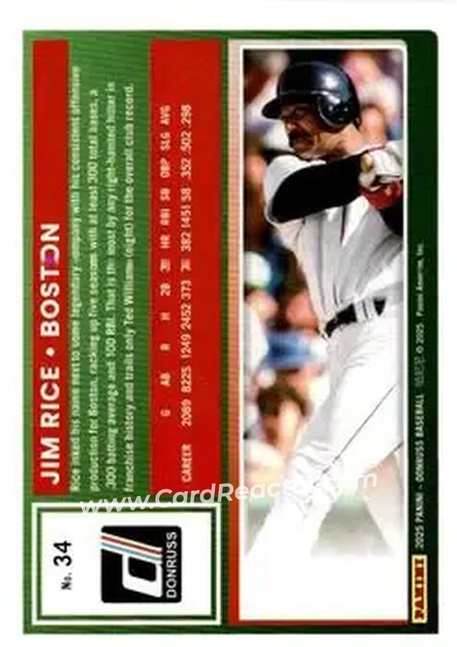 Back of Jim Rice