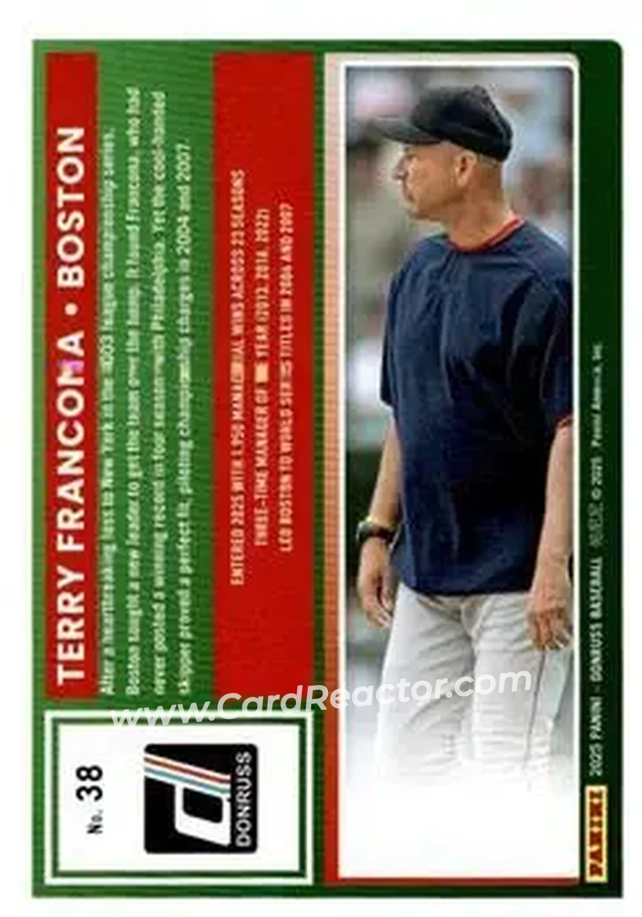 Back of Terry Francona