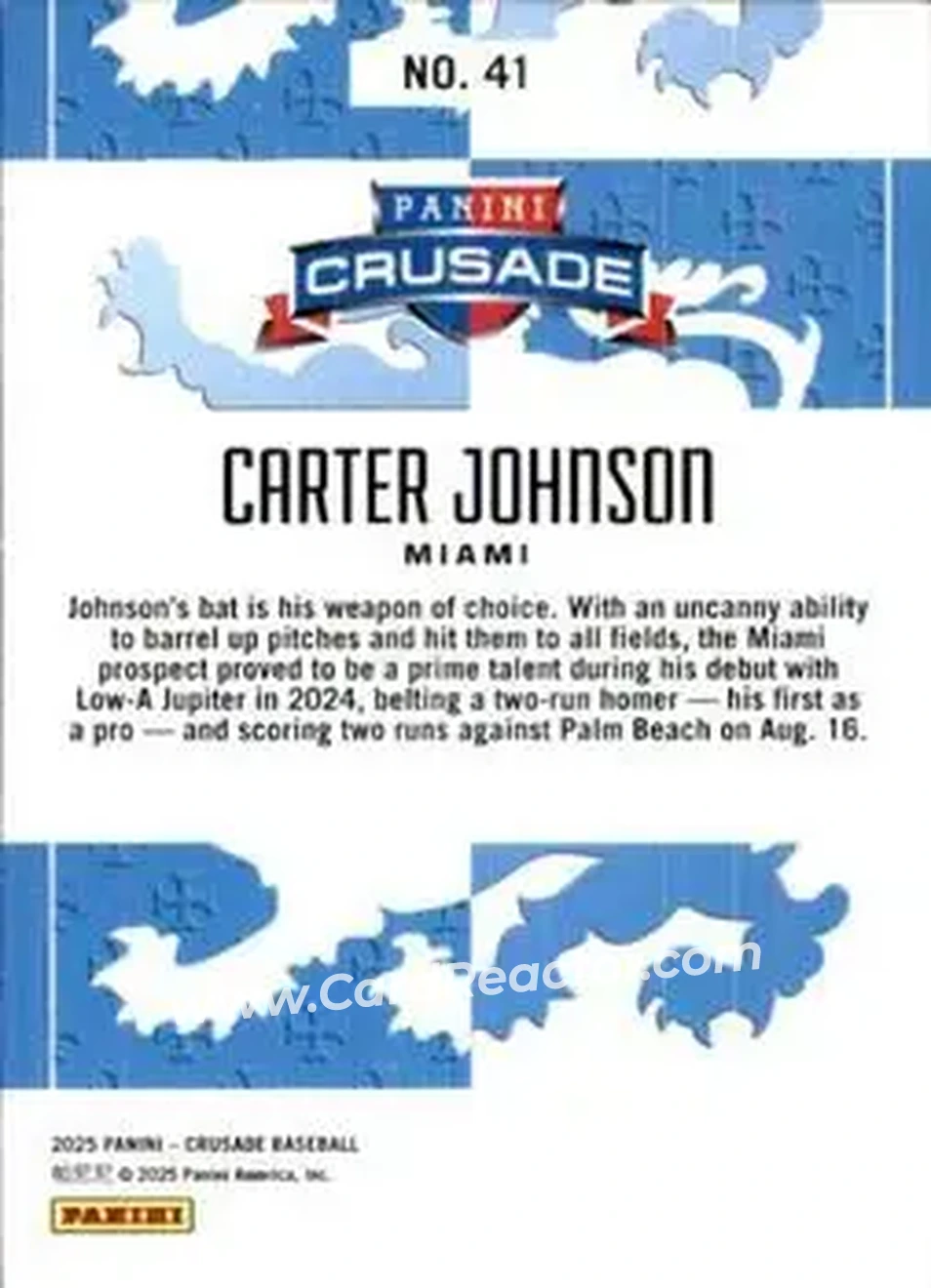 Back of Carter Johnson