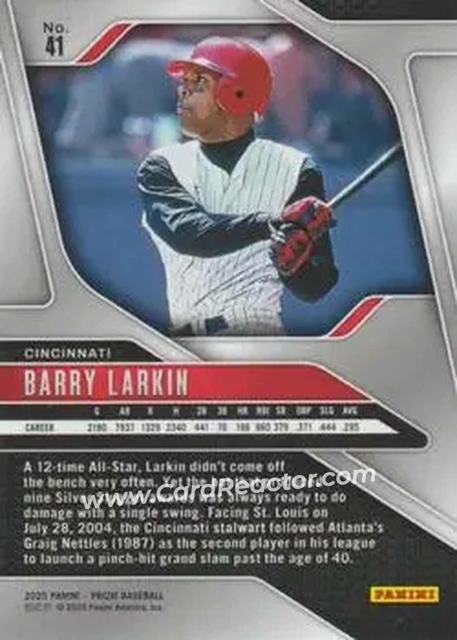 Back of Barry Larkin