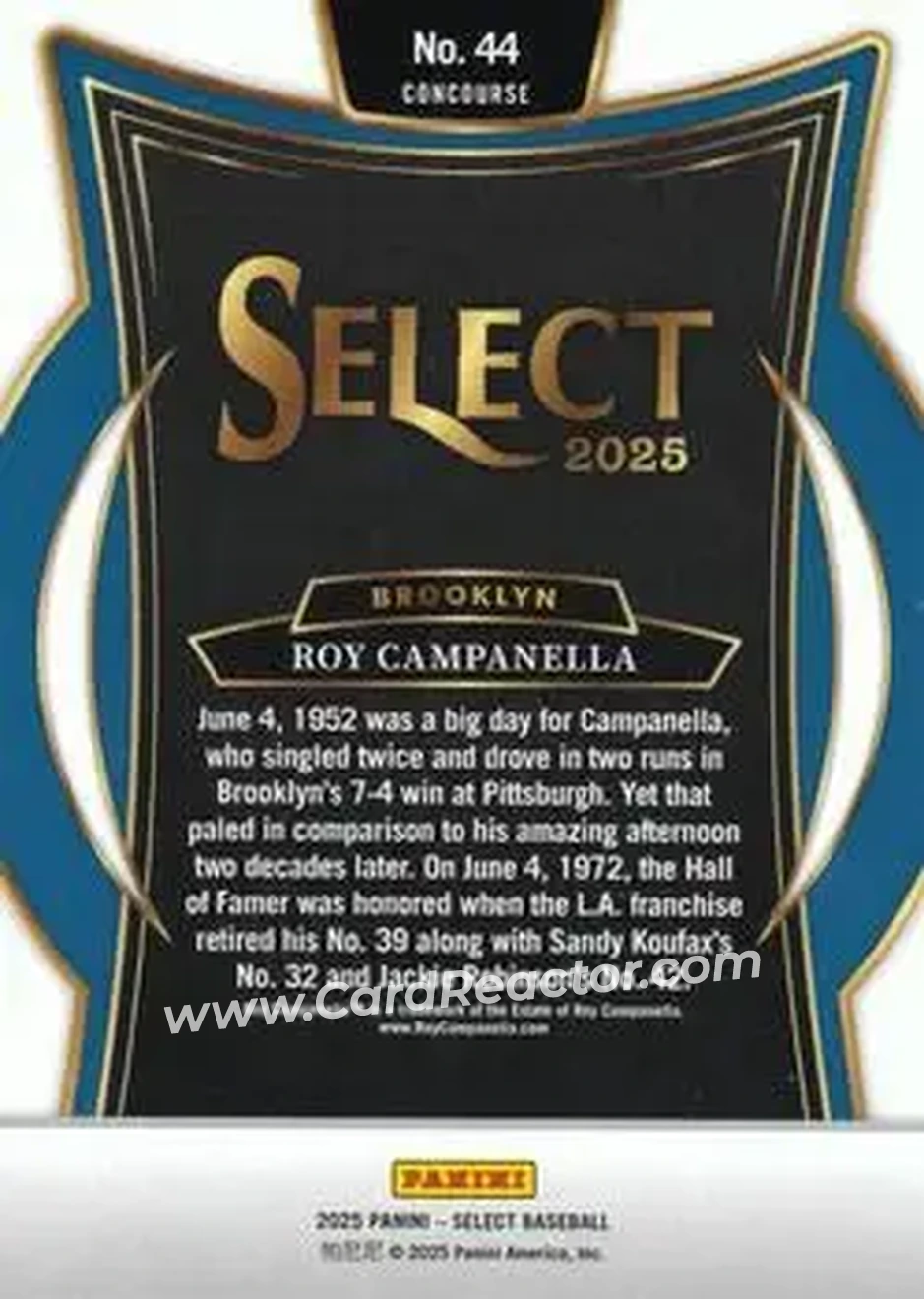 Back of Roy Campanella