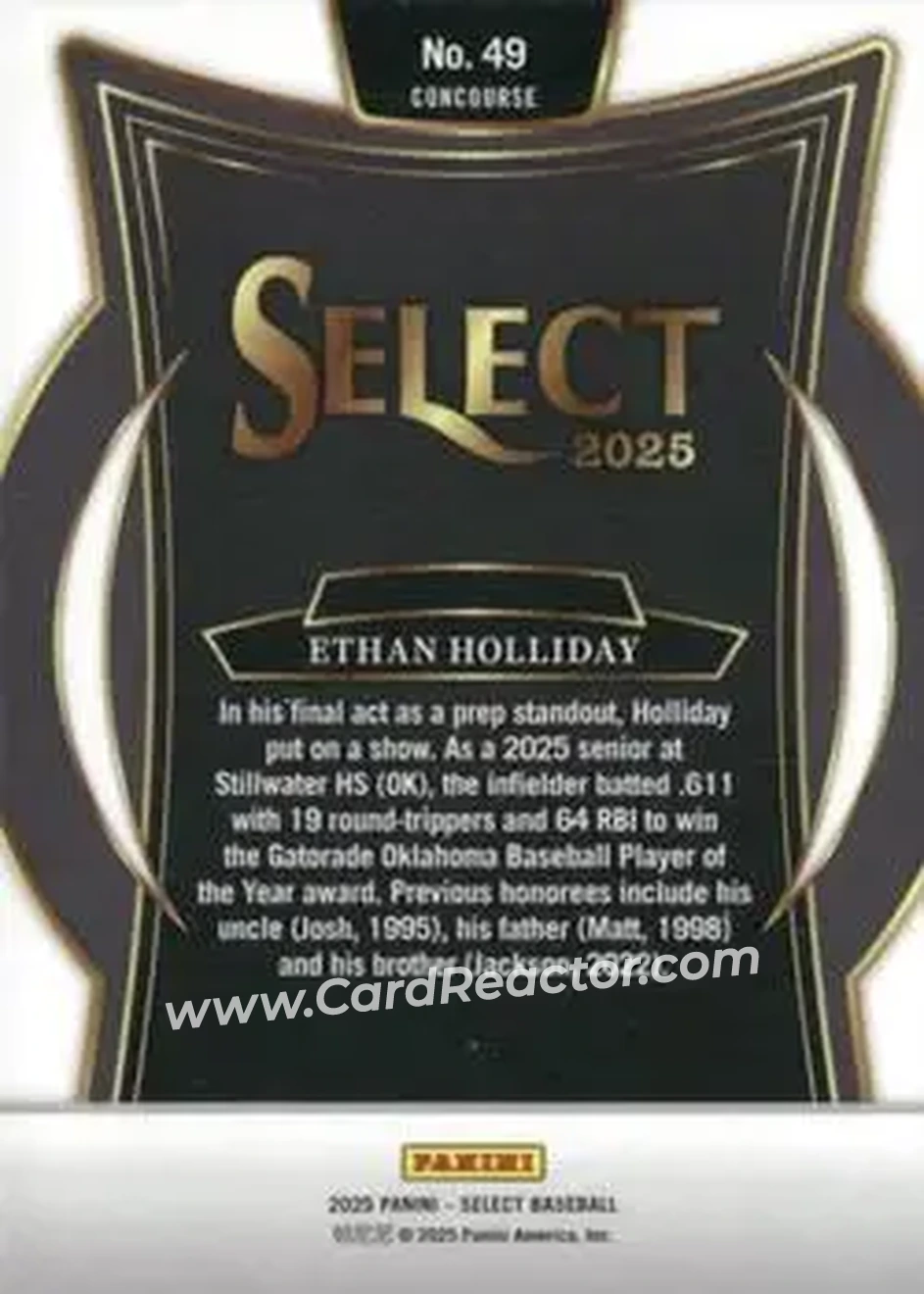 Back of Ethan Holliday
