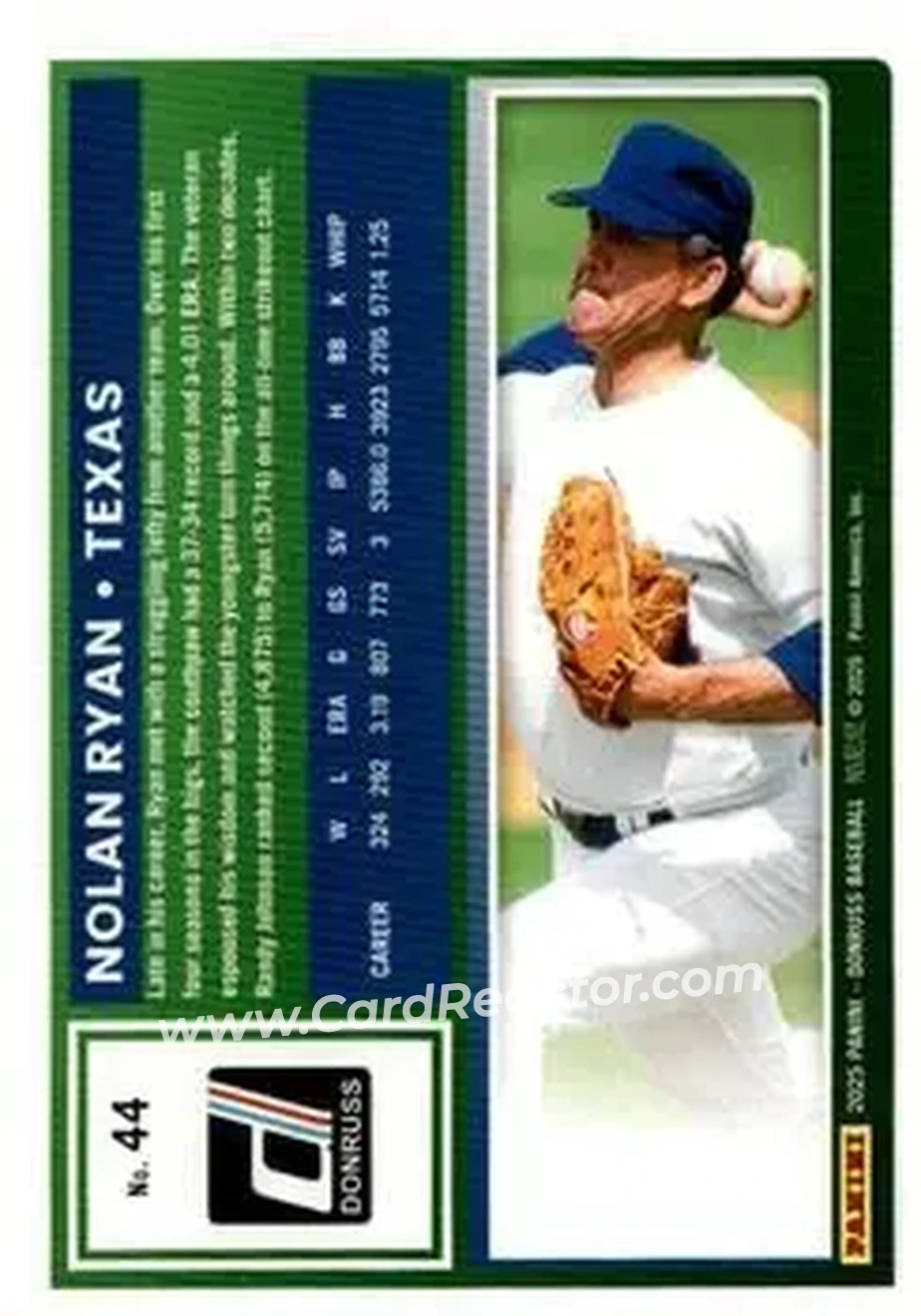 Back of Nolan Ryan