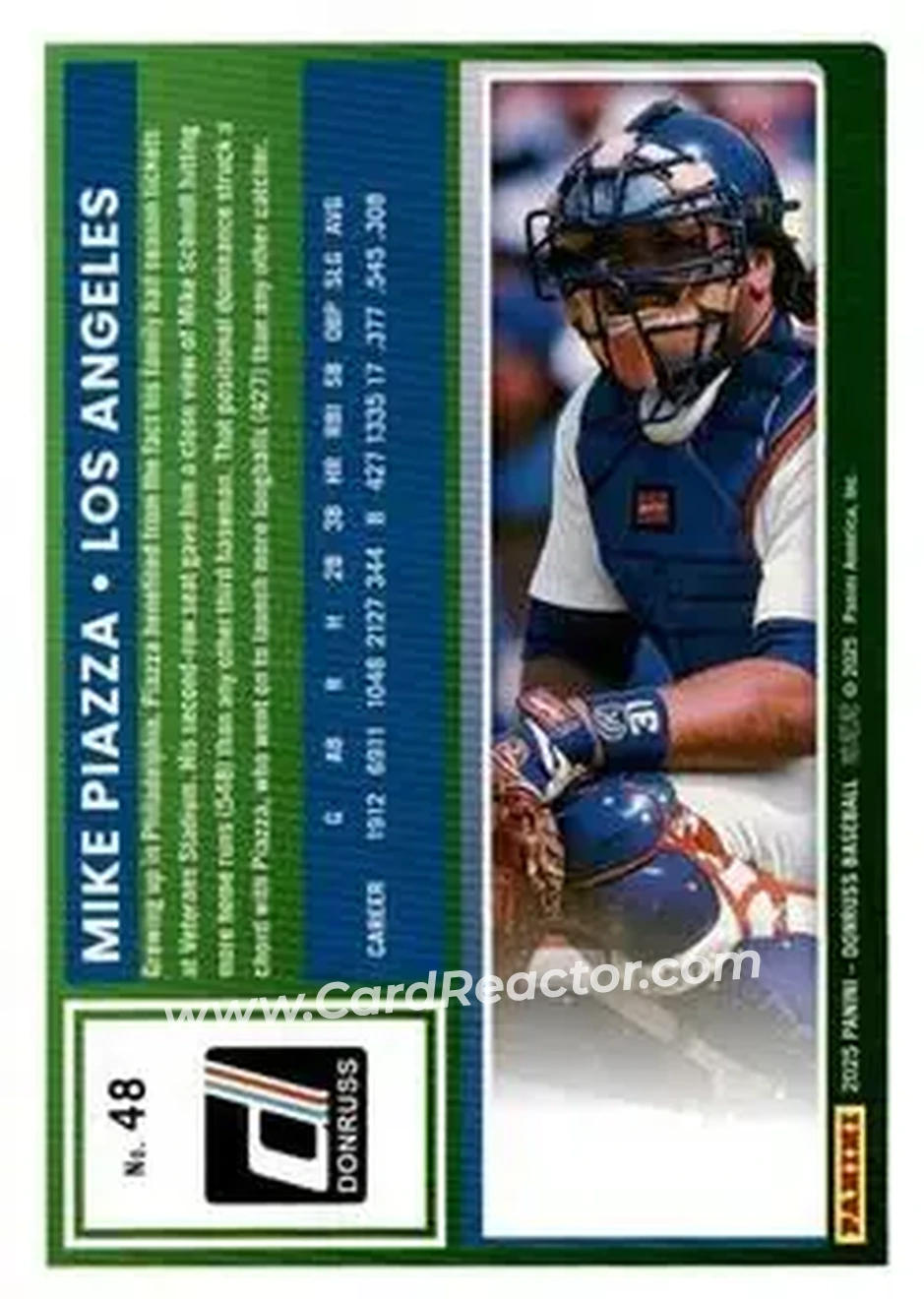 Back of Mike Piazza