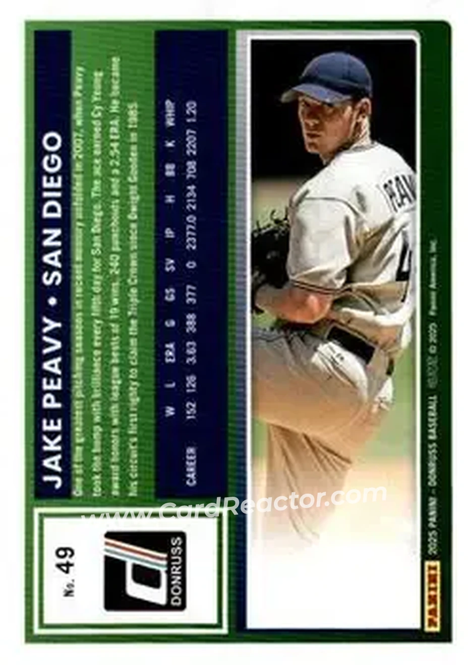 Back of Jake Peavy