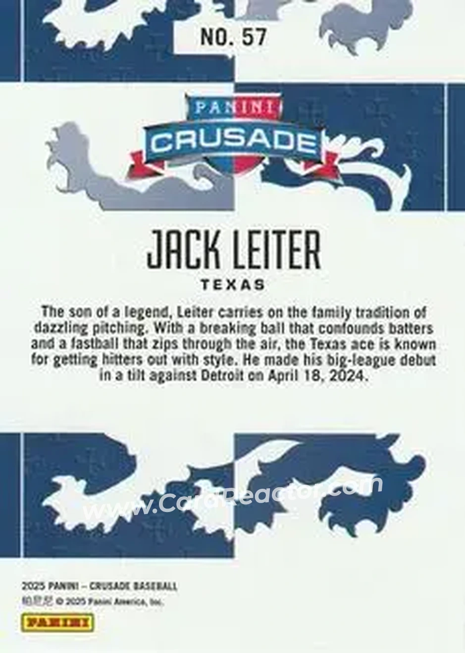 Back of Jack Leiter