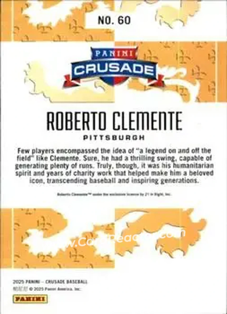 Back of Bob Clemente