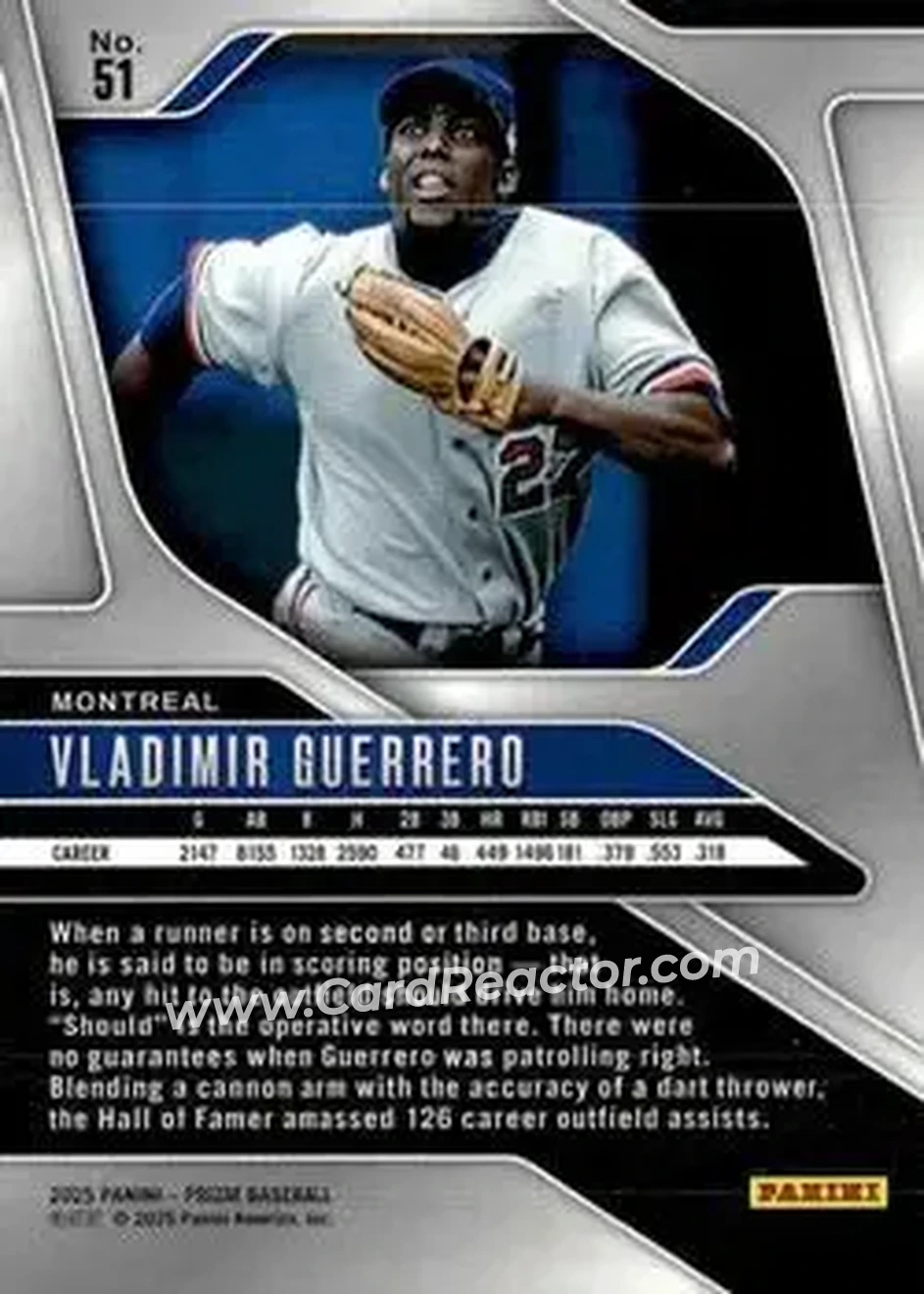 Back of Vladimir Guerrero
