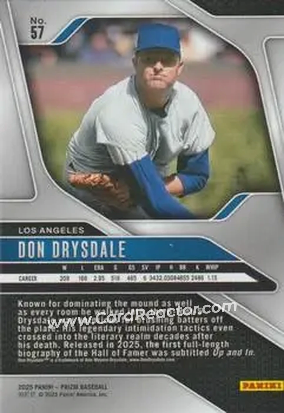 Back of Don Drysdale