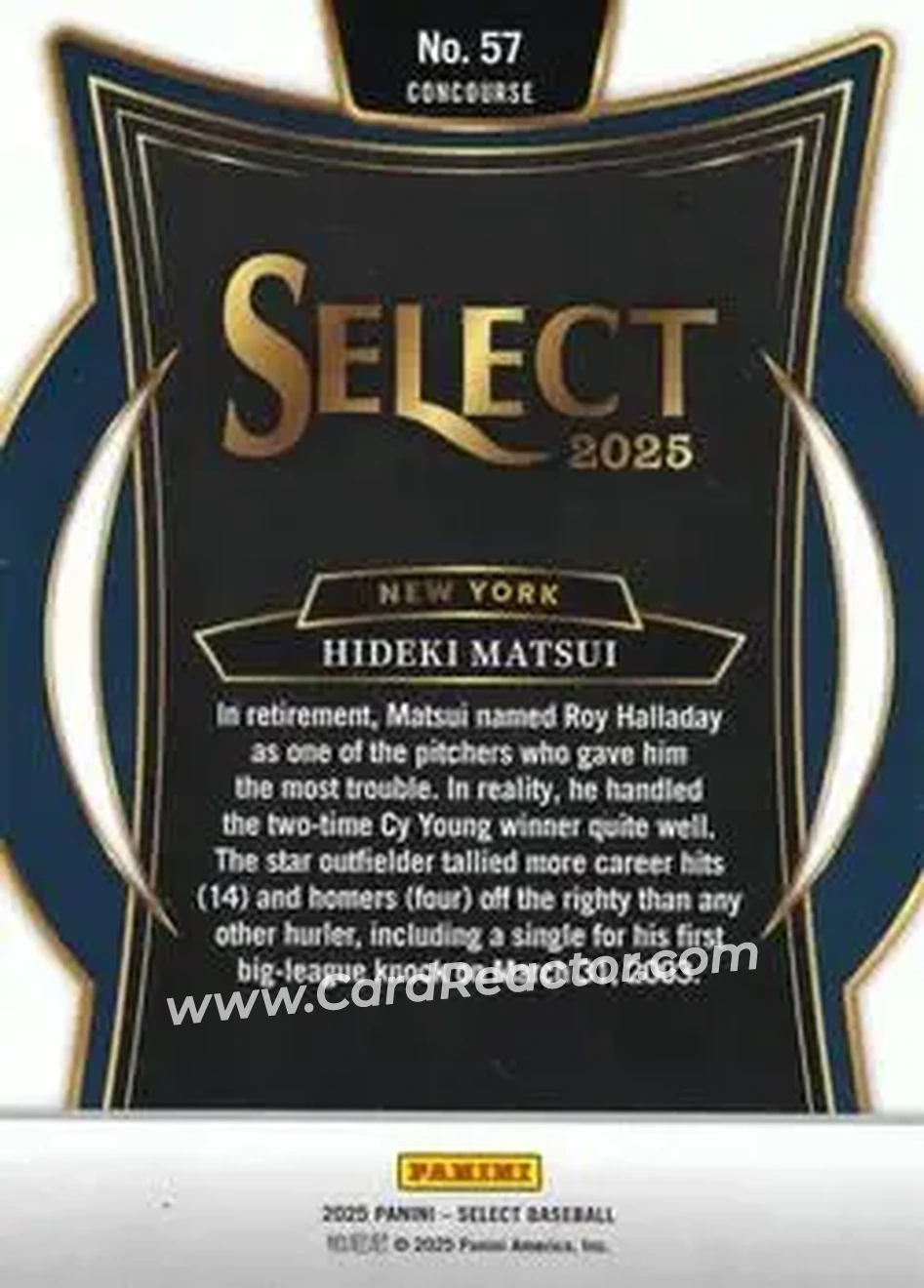 Back of Hideki Matsui