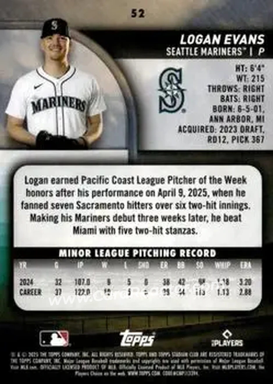 Back of Logan Evans