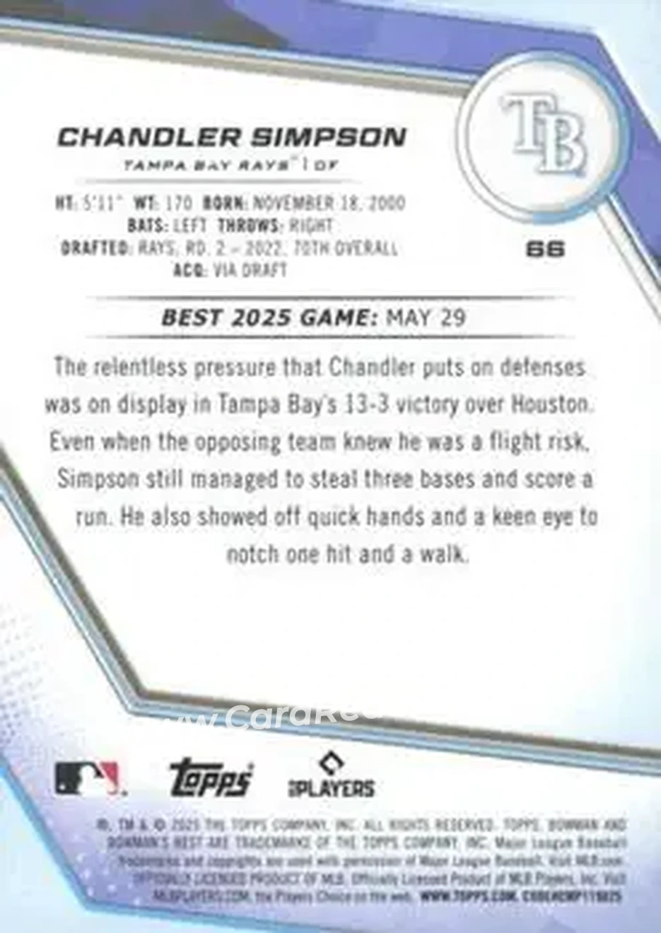 Back of Chandler Simpson