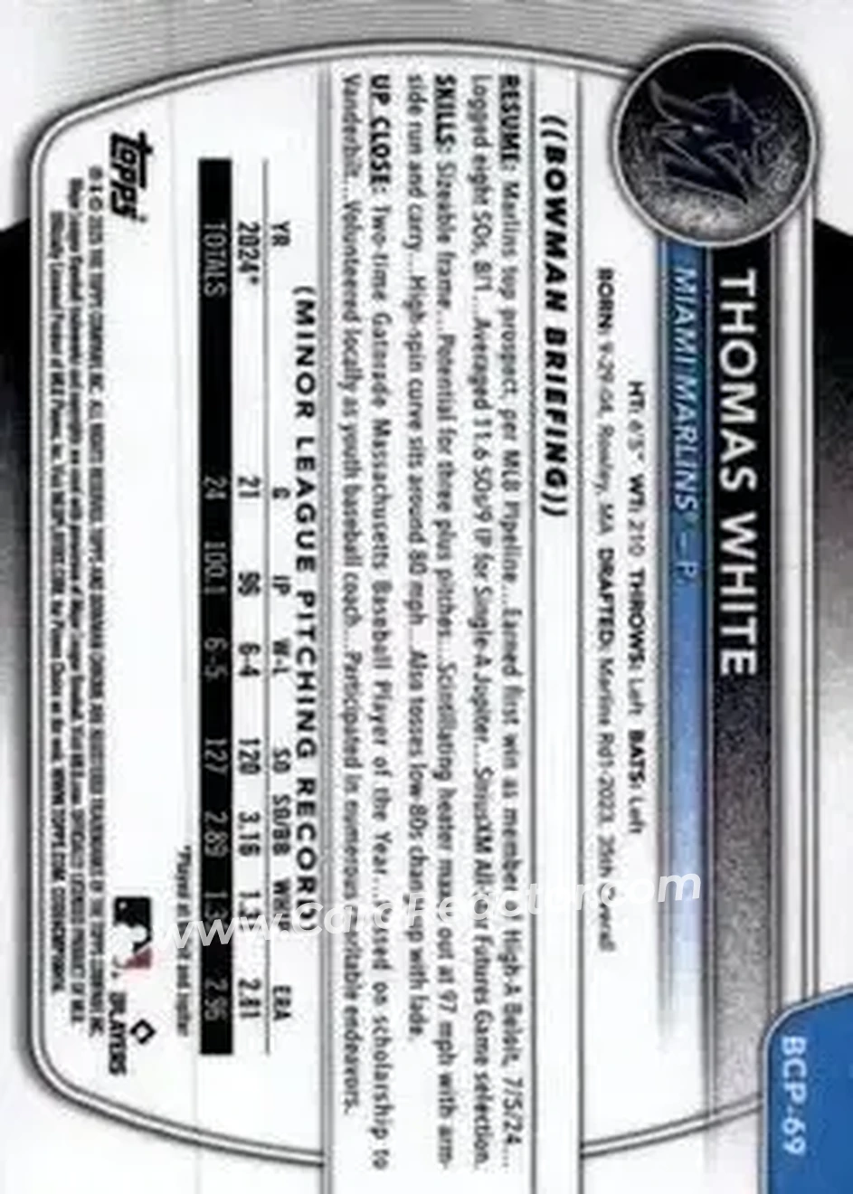 Back of Thomas White