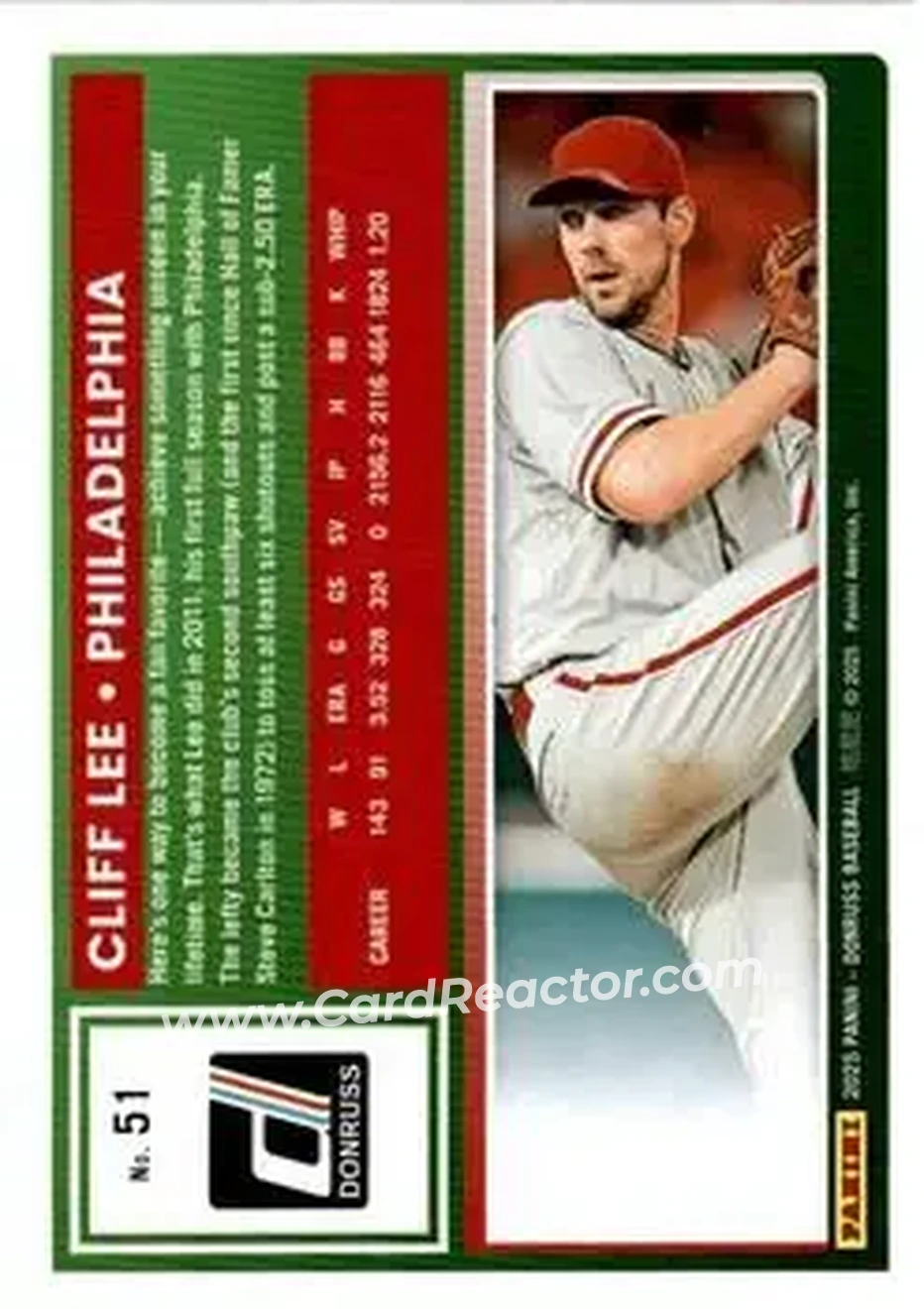 Back of Cliff Lee