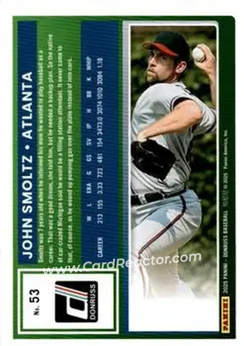 Back of John Smoltz