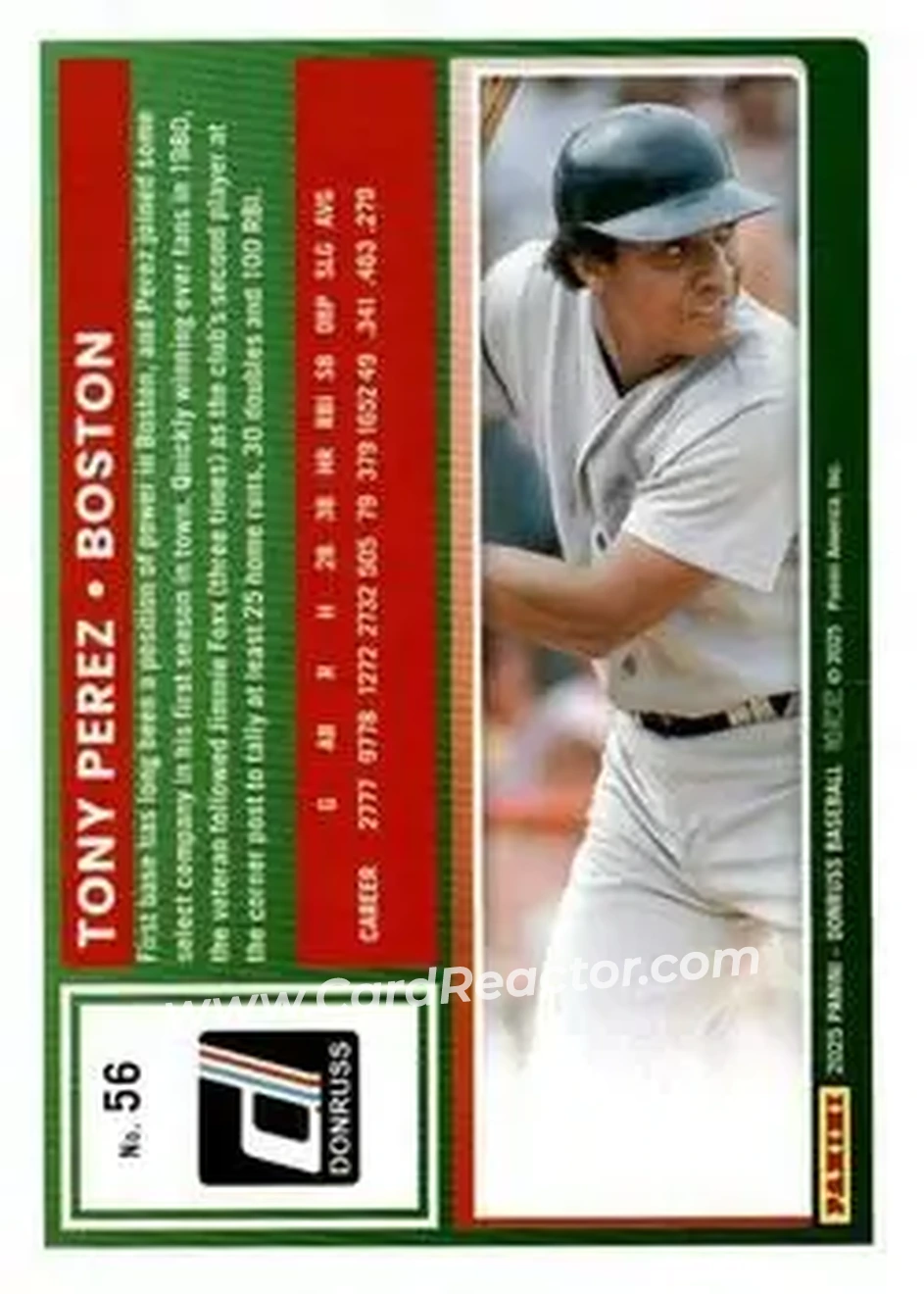 Back of Tony Pérez