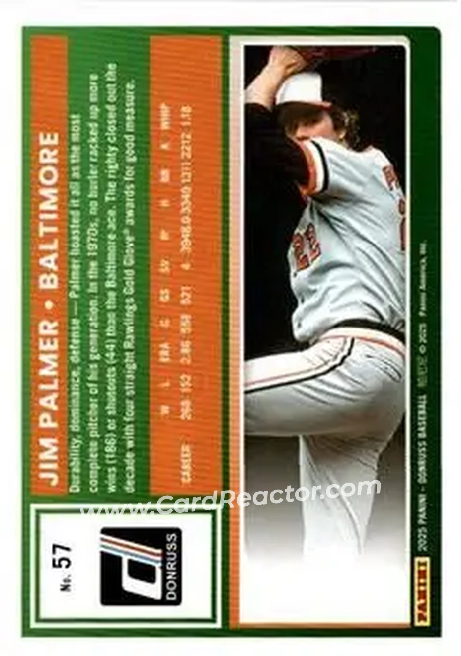 Back of Jim Palmer
