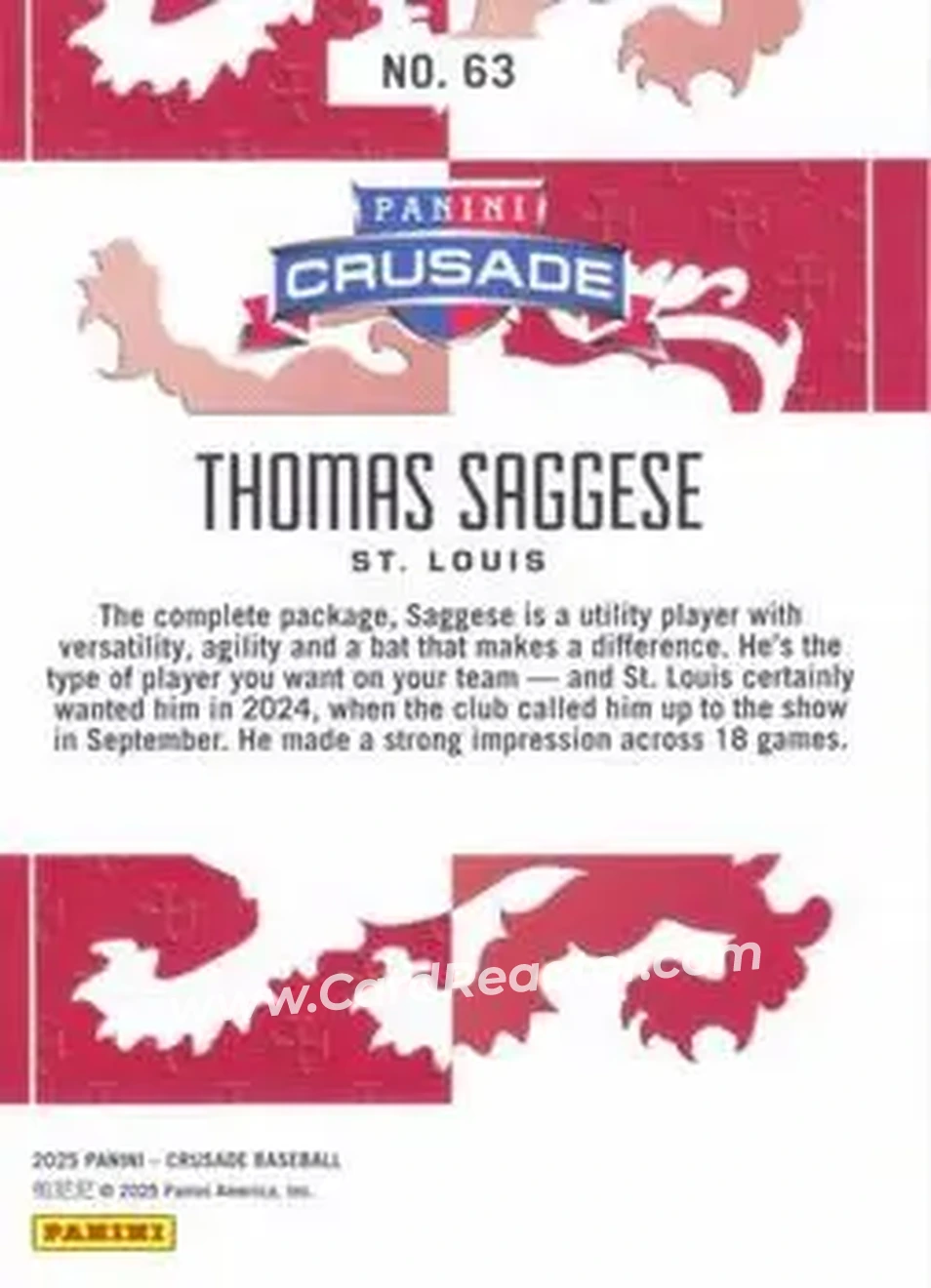 Back of Thomas Saggese