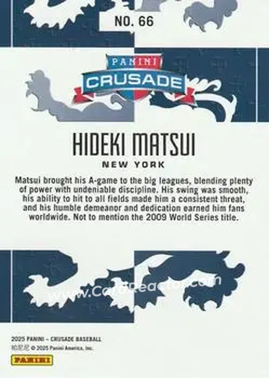 Back of Hideki Matsui
