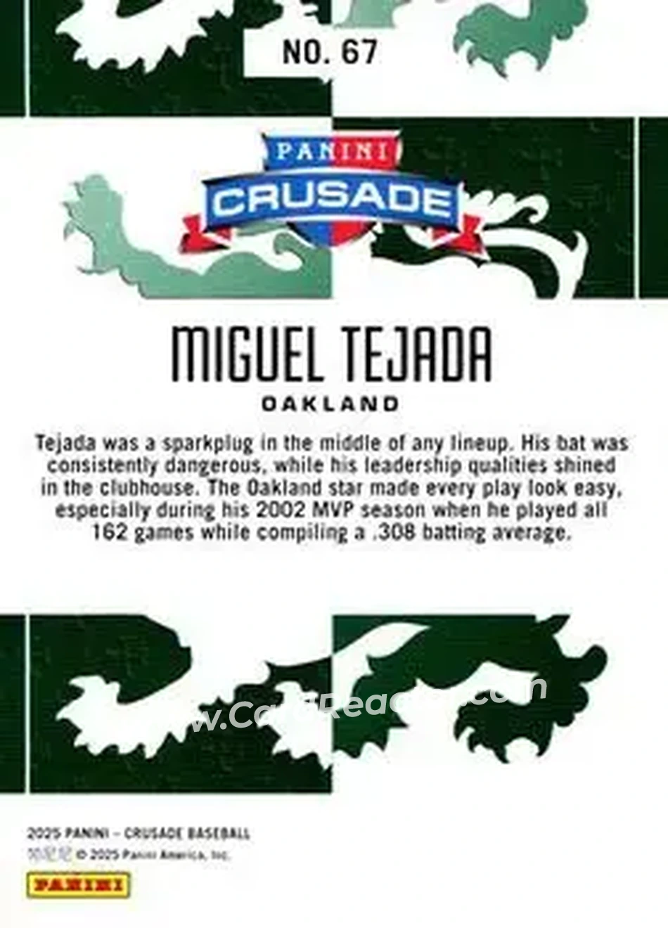 Back of Miguel Tejada