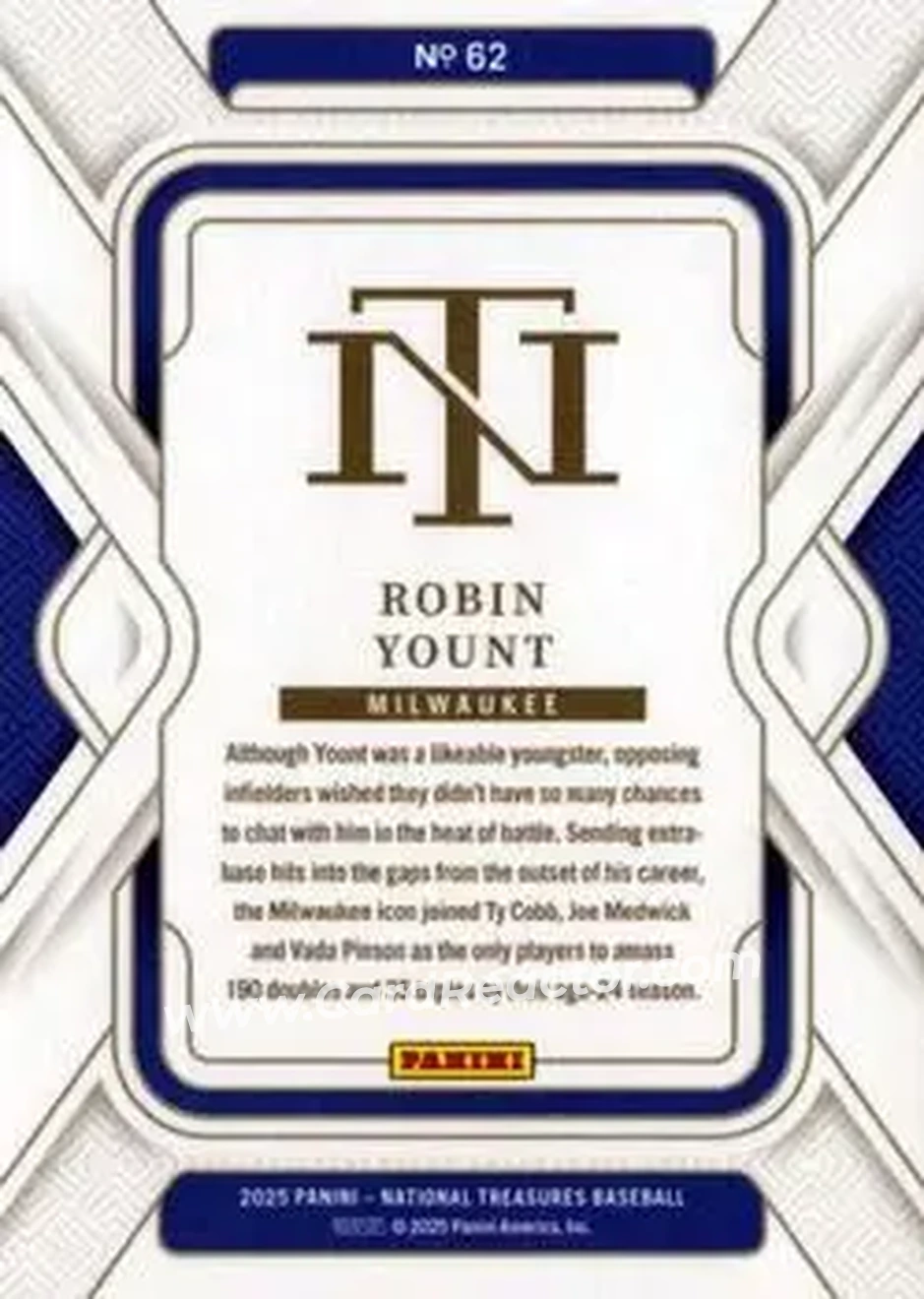 Back of Robin Yount