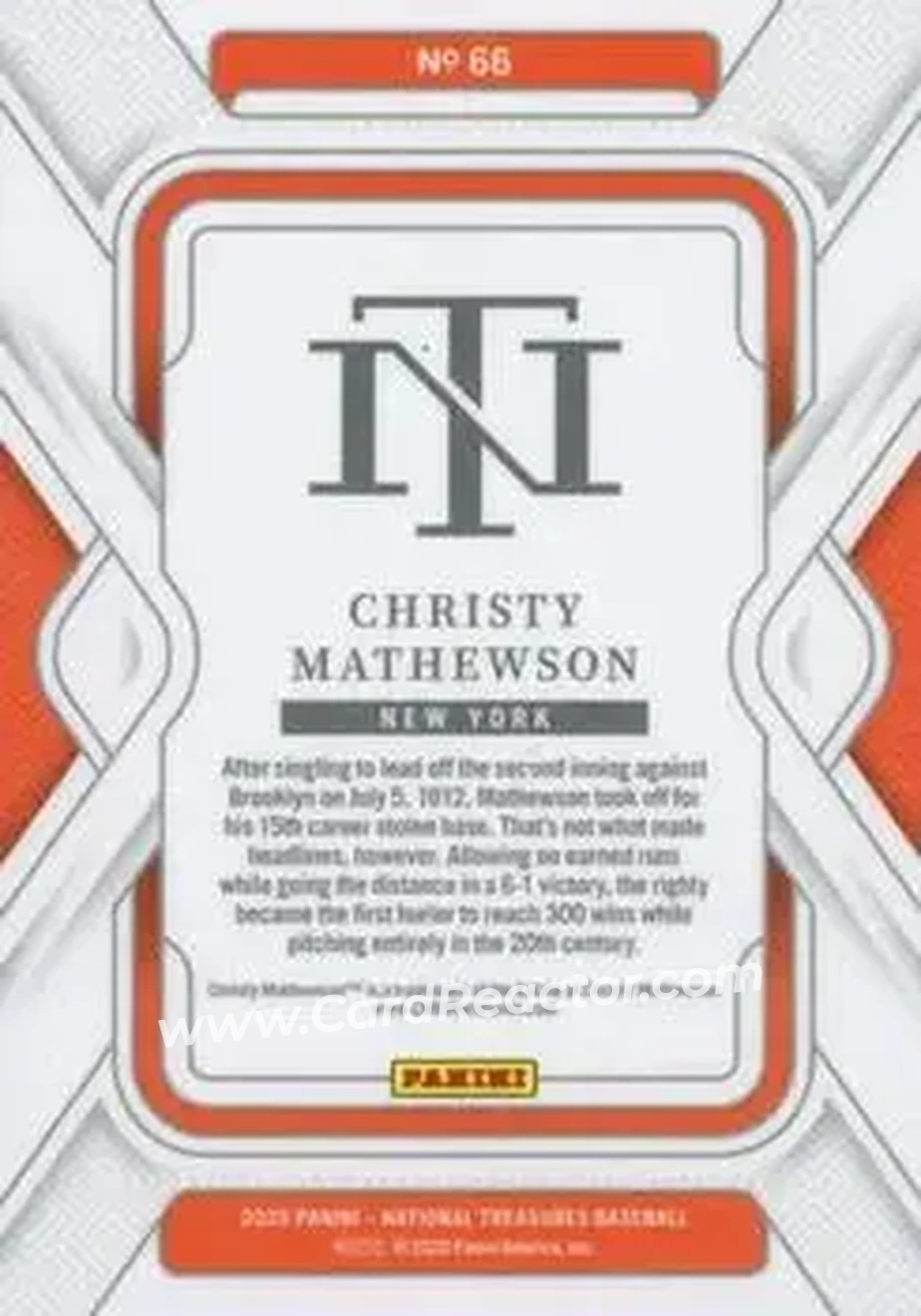 Back of Christy Mathewson