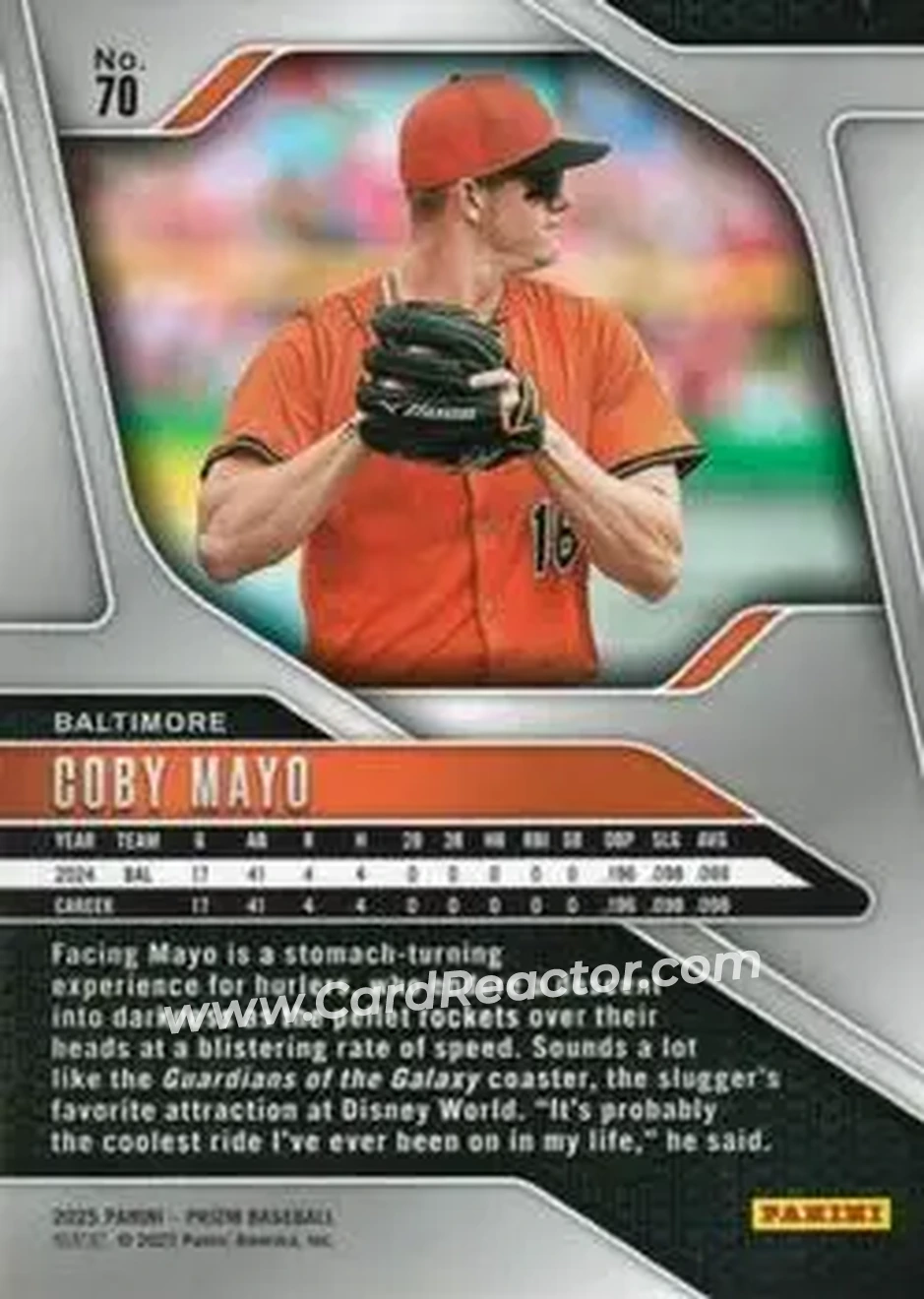 Back of Coby Mayo
