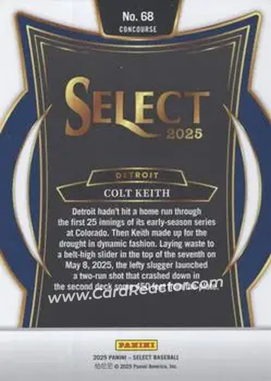 Back of Colt Keith