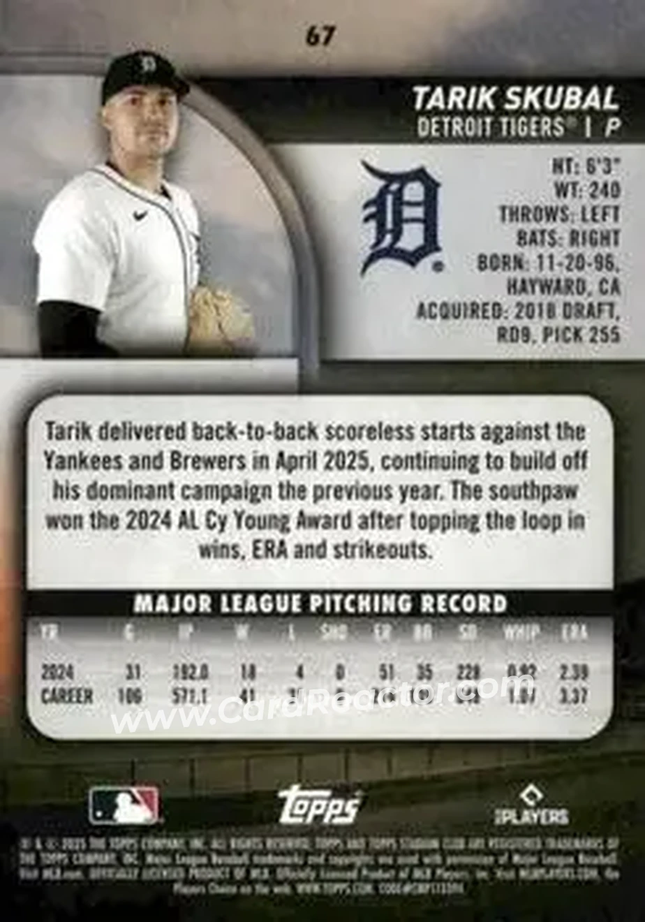 Back of Tarik Skubal