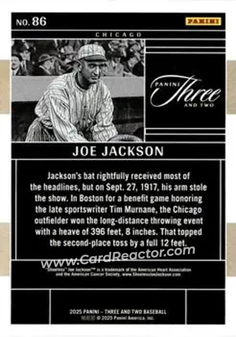 Back of Joe Jackson