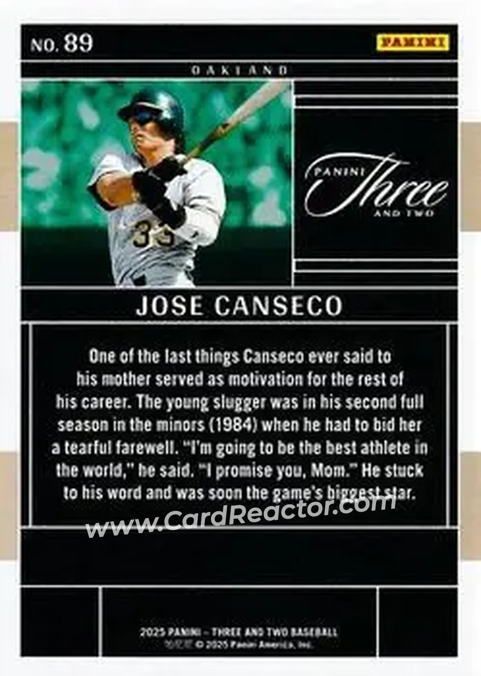 Back of Jose Canseco