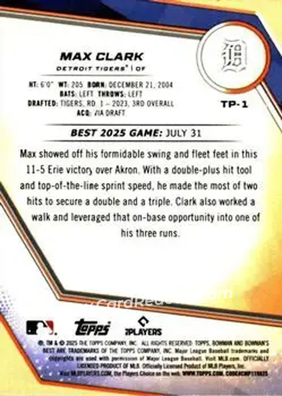 Back of Max Clark