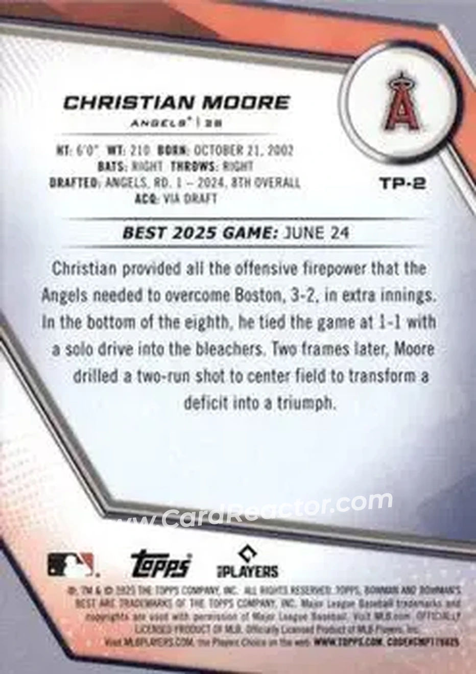 Back of Christian Moore