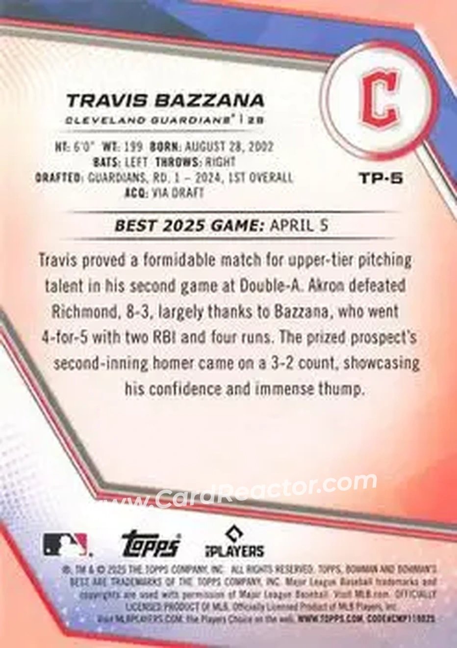 Back of Travis Bazzana