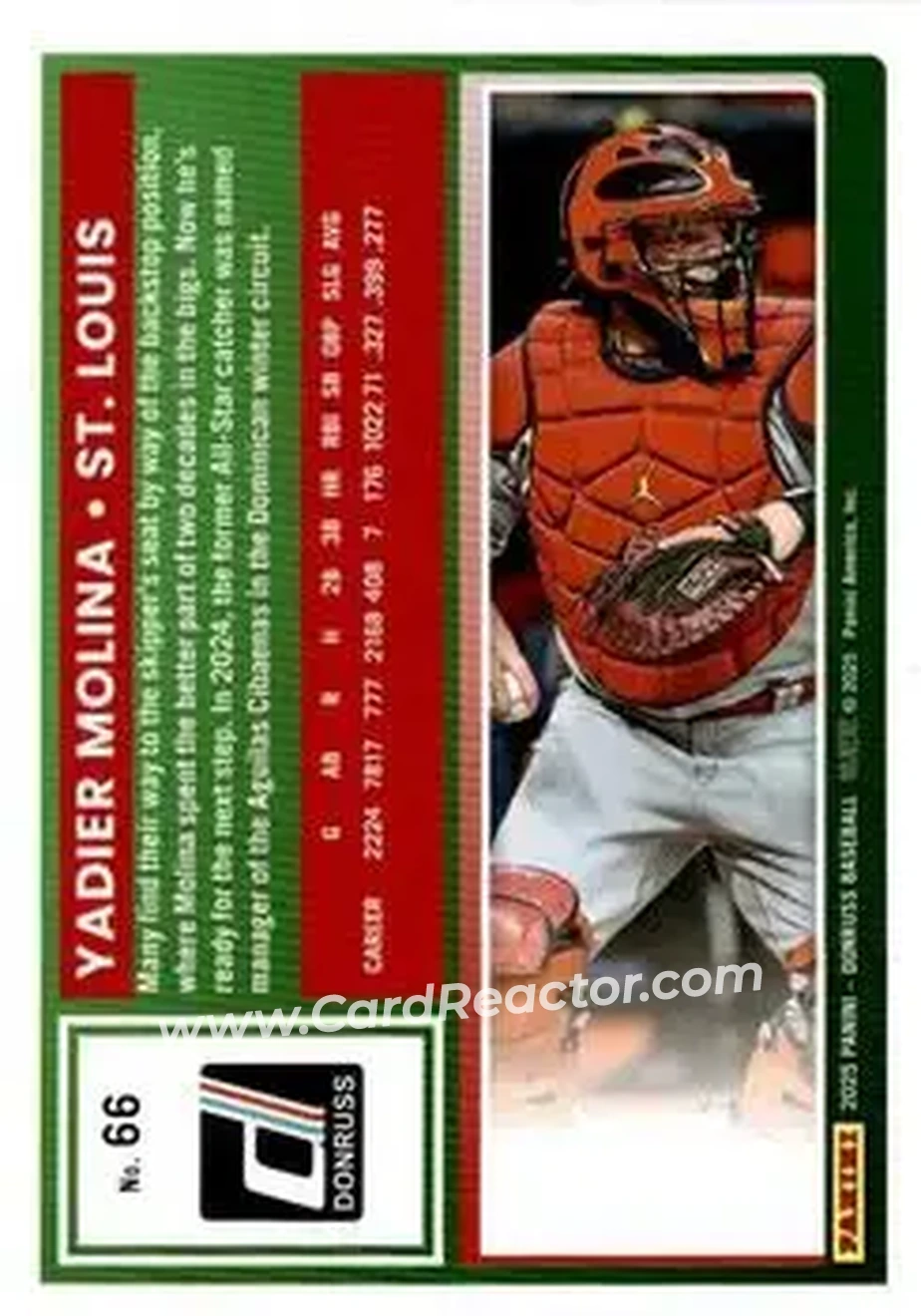 Back of Yadier Molina