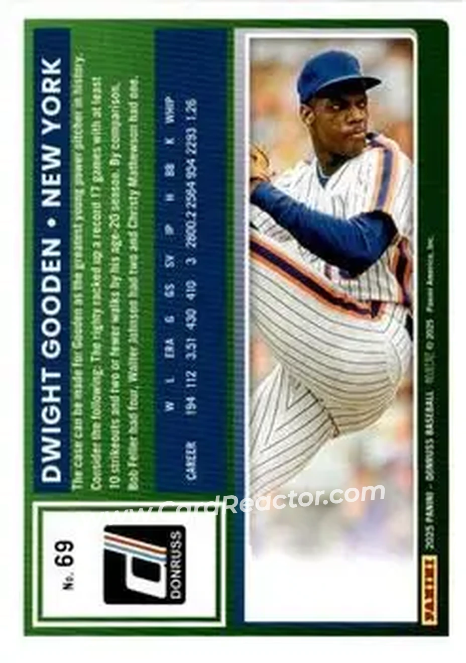 Back of Dwight Gooden