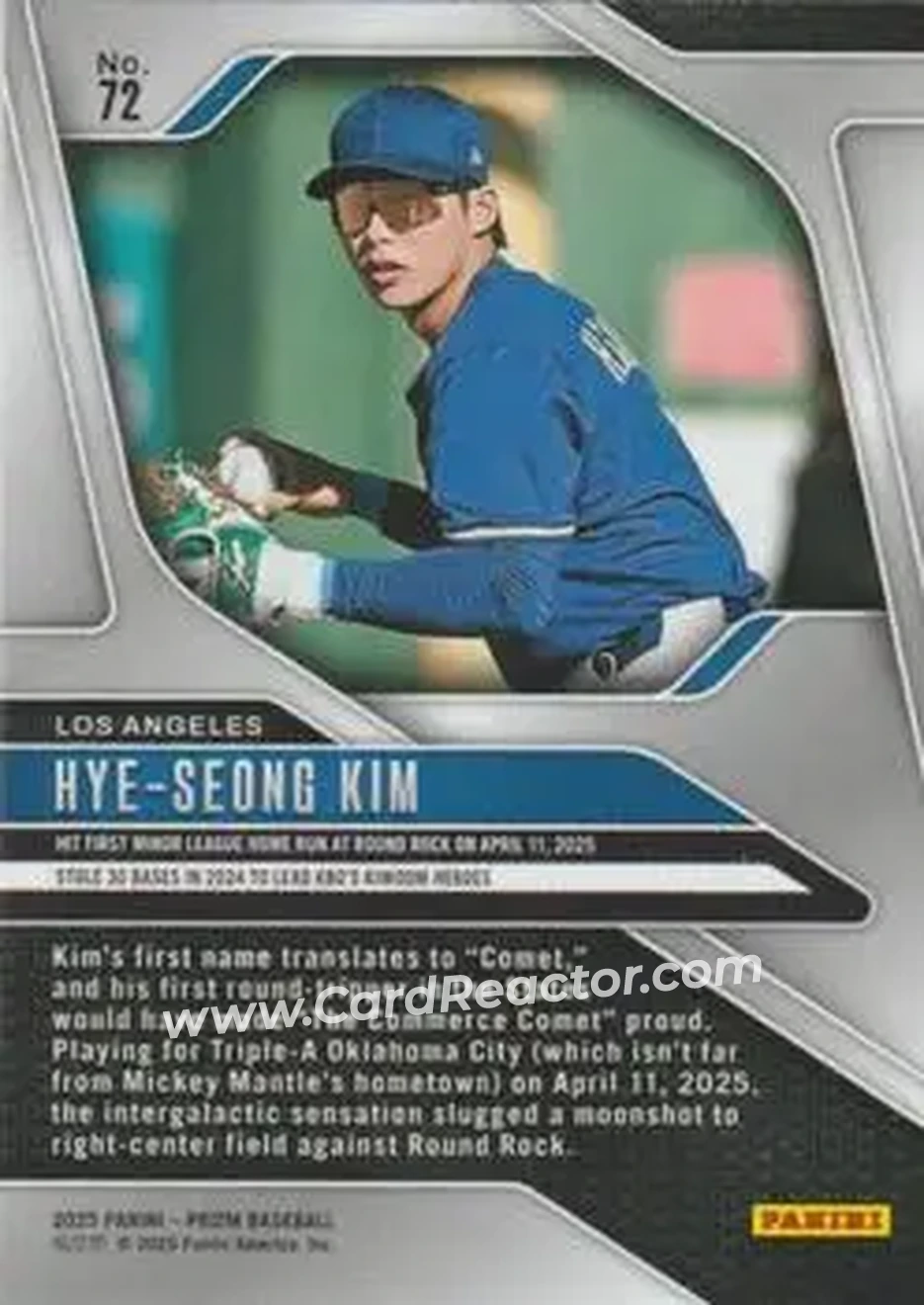 Back of Hyeseong Kim