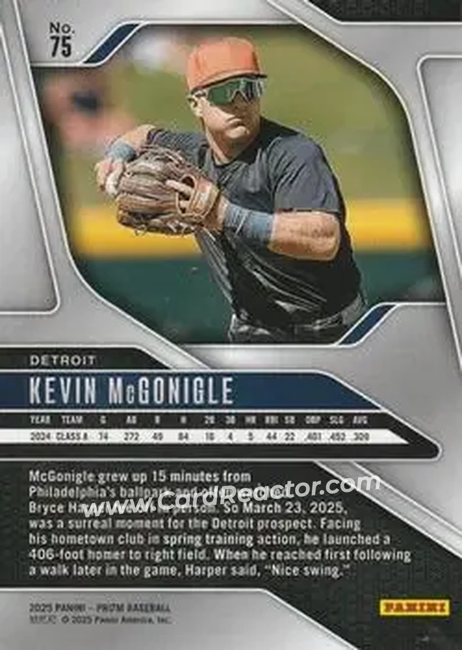 Back of Kevin McGonigle