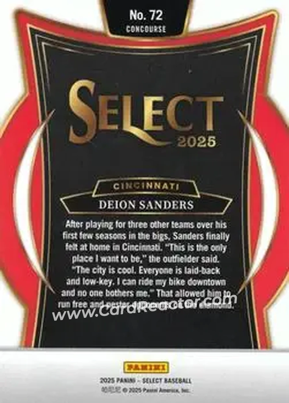 Back of Deion Sanders