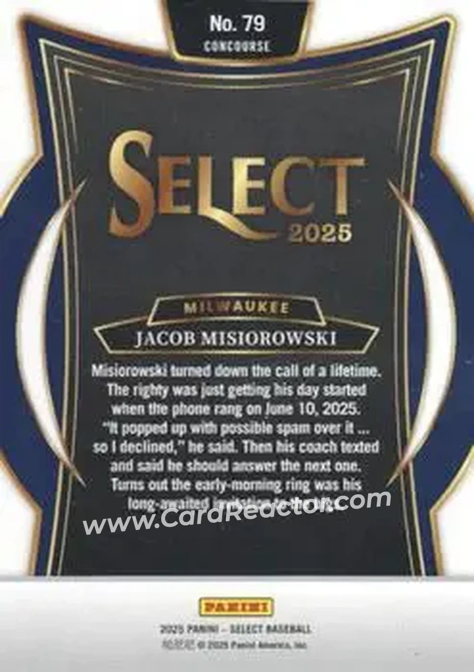 Back of Jacob Misiorowski