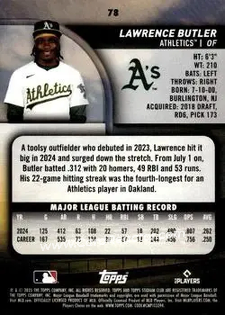 Back of Lawrence Butler