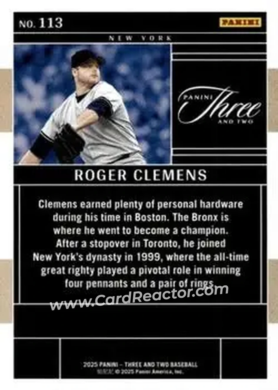 Back of Roger Clemens