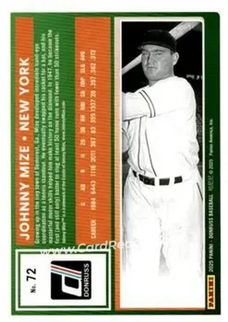 Back of Johnny Mize