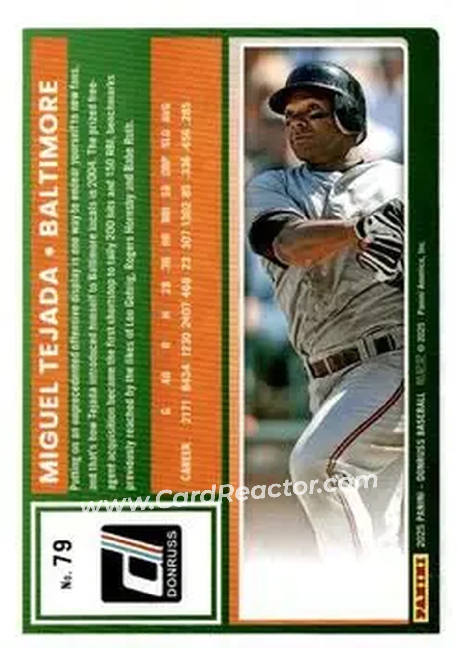 Back of Miguel Tejada
