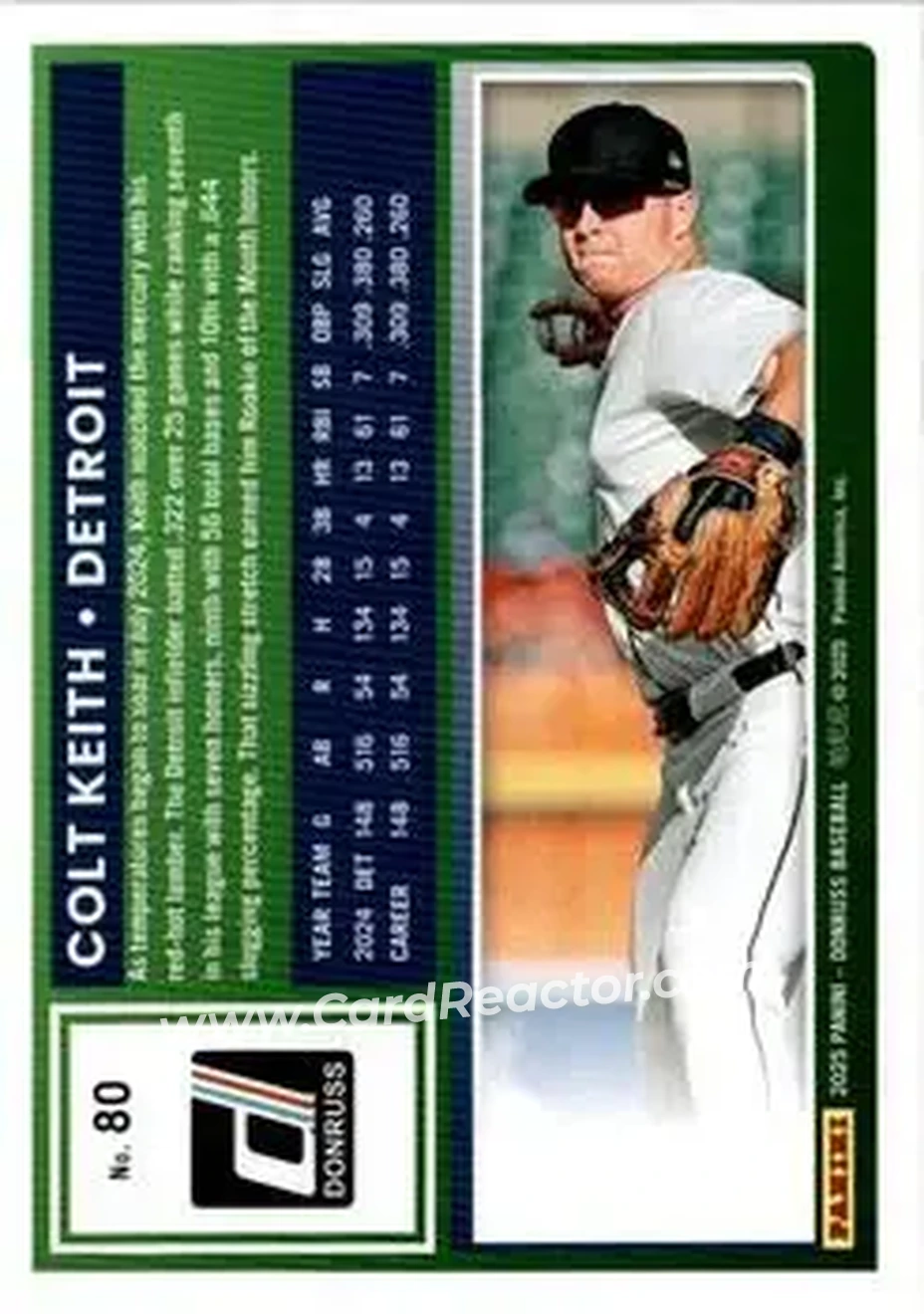 Back of Colt Keith