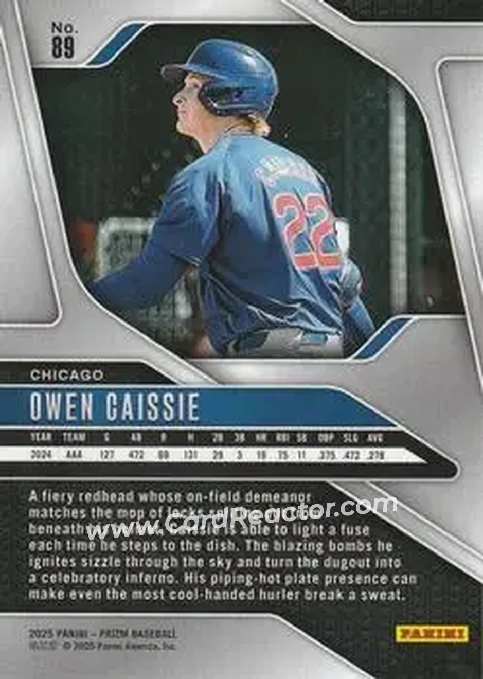 Back of Owen Caissie