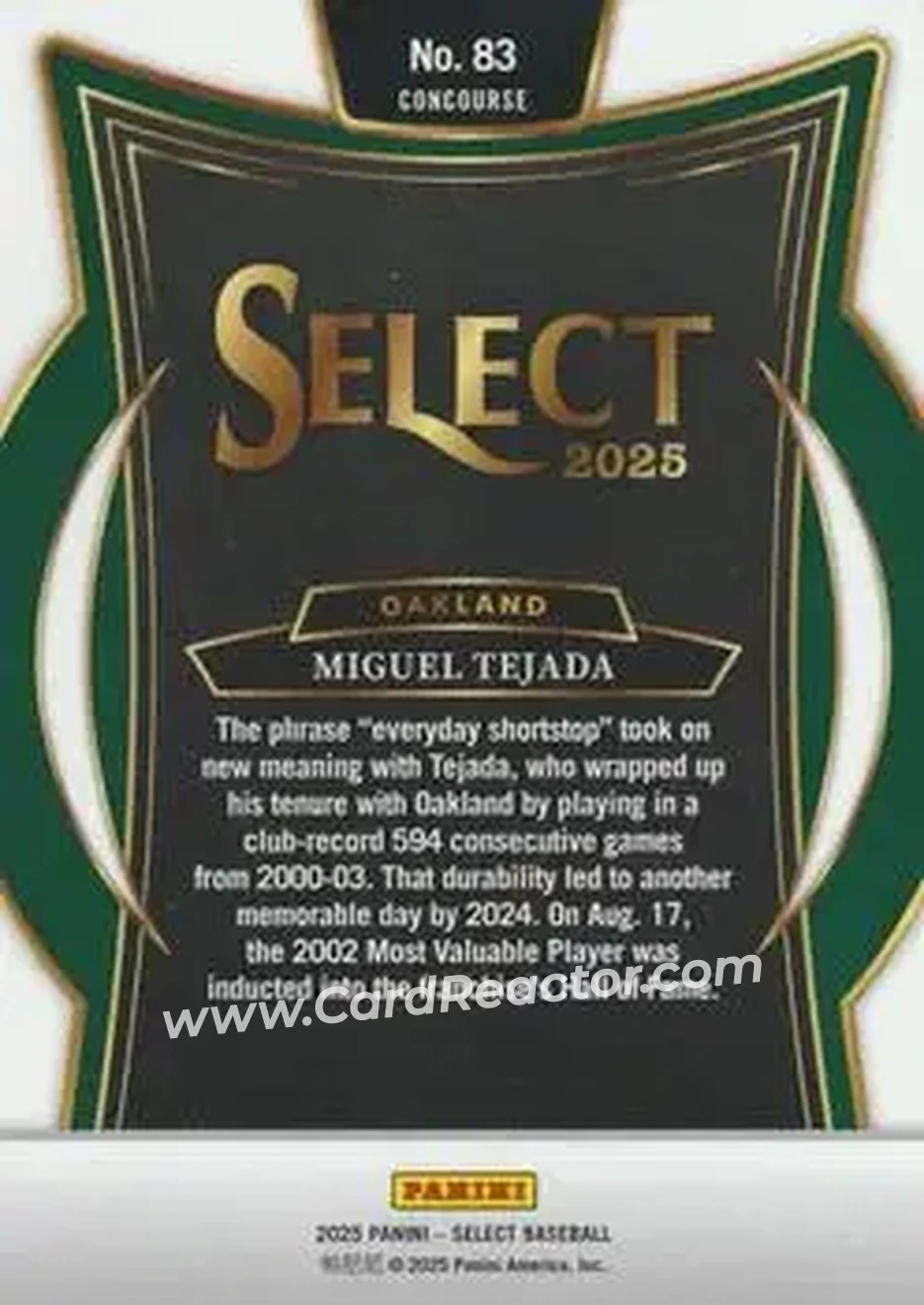 Back of Miguel Tejada