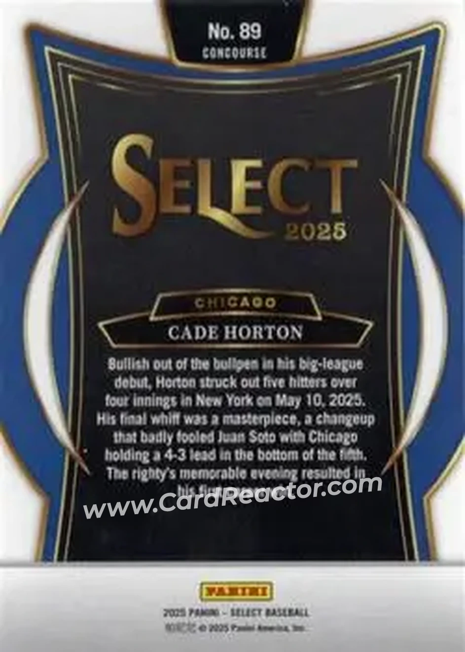 Back of Cade Horton