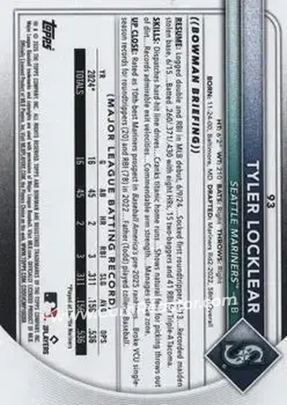 Back of Tyler Locklear